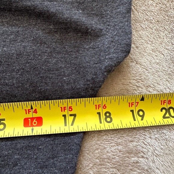 Anvil Tri Blend Gray Graphic Tee President Lincoln Quote V-Neck Short Sleeve - Picture 8 of 9